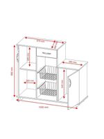 Fruteira Armário Balcão Multiuso Cozinha Diva Branco Branco