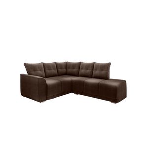 Sofá De Canto Marrocos Marrom Suede Liso Marrom