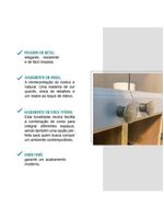 Armário Aéreo Milla Com Portas De Vidro E Nogueira Cinza 120cm Carraro