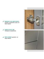 Armário Aéreo Milla Com Portas De Vidro E Nogueira Cinza 120cm Carraro