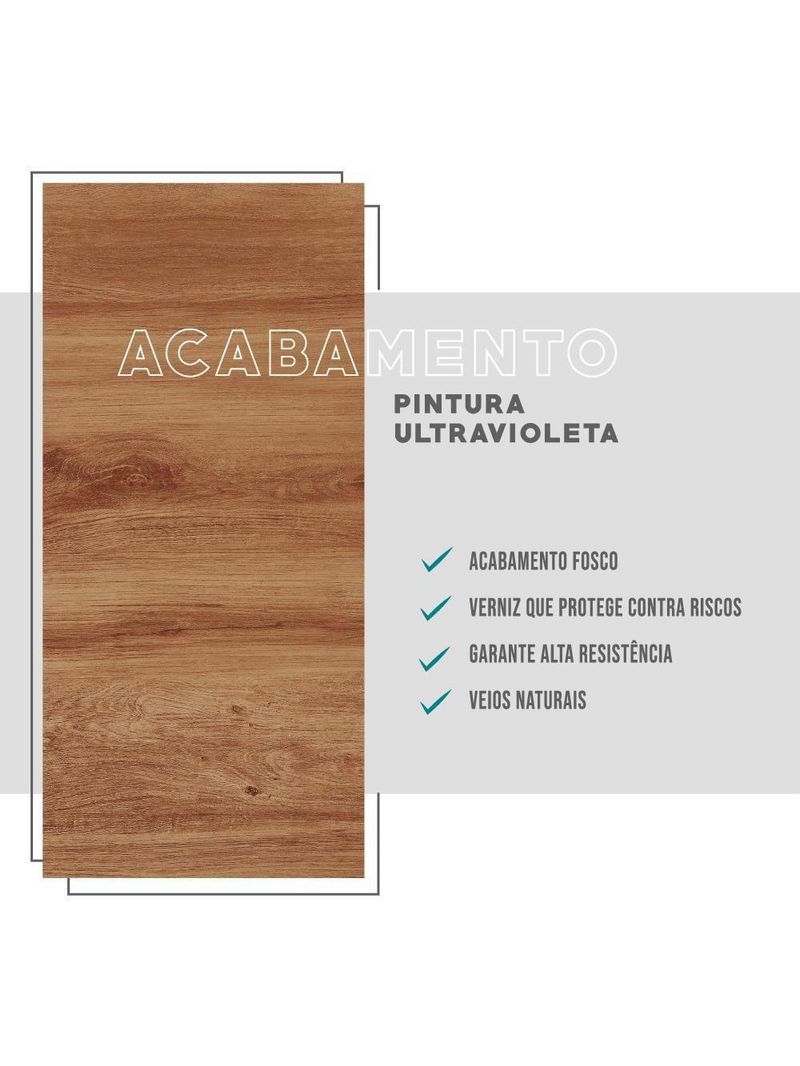 Armário Aéreo Milla Com Portas De Vidro E Nogueira Cinza 120cm Carraro