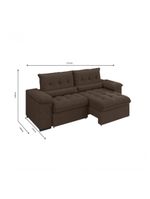 Sofá Arezzo Retrátil/reclinável 4lugares Suede Marrom 2,15m - Xflex