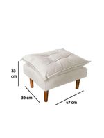 Poltrona Decorativa Sala De Estar Quarto Leitura Ibiza Suede Cor:bege