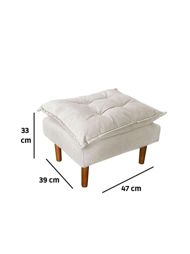 Poltrona Decorativa Sala De Estar Quarto Leitura Ibiza Suede Cor:bege