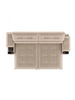 Sofá Stylus 2,10m Retrátil-reclinável Com Porta Copos E Cooler Suede Capuccino - Xflex Sofás