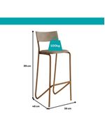 Conjunto Ilha de Cozinha Milla e Banquetas Carraro Branco Rosê