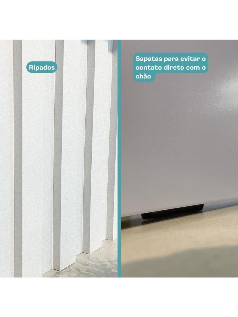 Conjunto Ilha de Cozinha Milla e Banquetas Carraro Branco Rosê