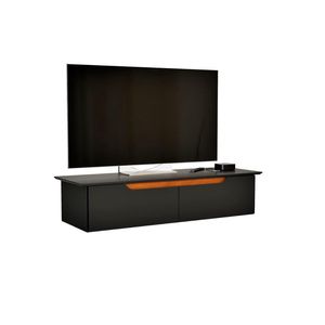 Rack Aparador Suspenso Flow Com 2 Portas Basculante Preto