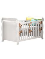 Berço Americano Lara Com Colchão Gazin E Guarda Roupa Ternura Baby 3 Portas Branco Brilho Flex - Incorplac