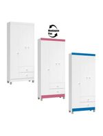 Berço Americano Lara Com Colchão Gazin E Guarda Roupa Ternura Baby 3 Portas Branco Brilho Flex - Incorplac