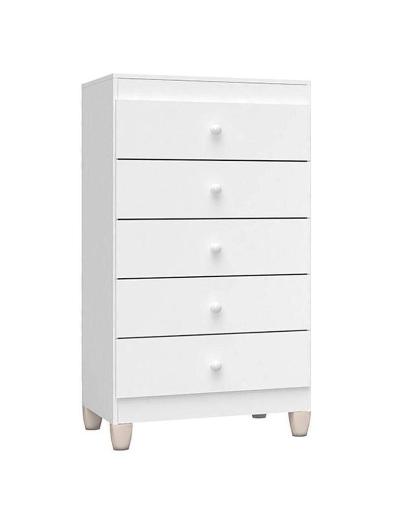 Quarto De Bebê 3 Portas Com Gaveteiro Ternura Baby E Berço Mirelle Branco Brilho Com Colchão - Incorplac