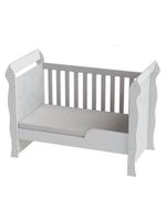 Quarto De Bebê 3 Portas Com Gaveteiro Ternura Baby E Berço Mirelle Branco Brilho Com Colchão - Incorplac
