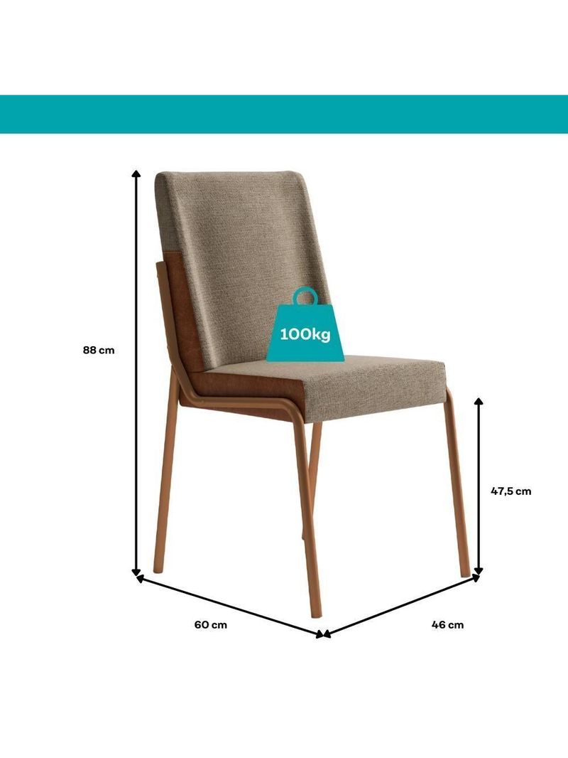 Conjunto Sala De Jantar 4 Cadeiras Verona Carraro Freijó Areia Rosê