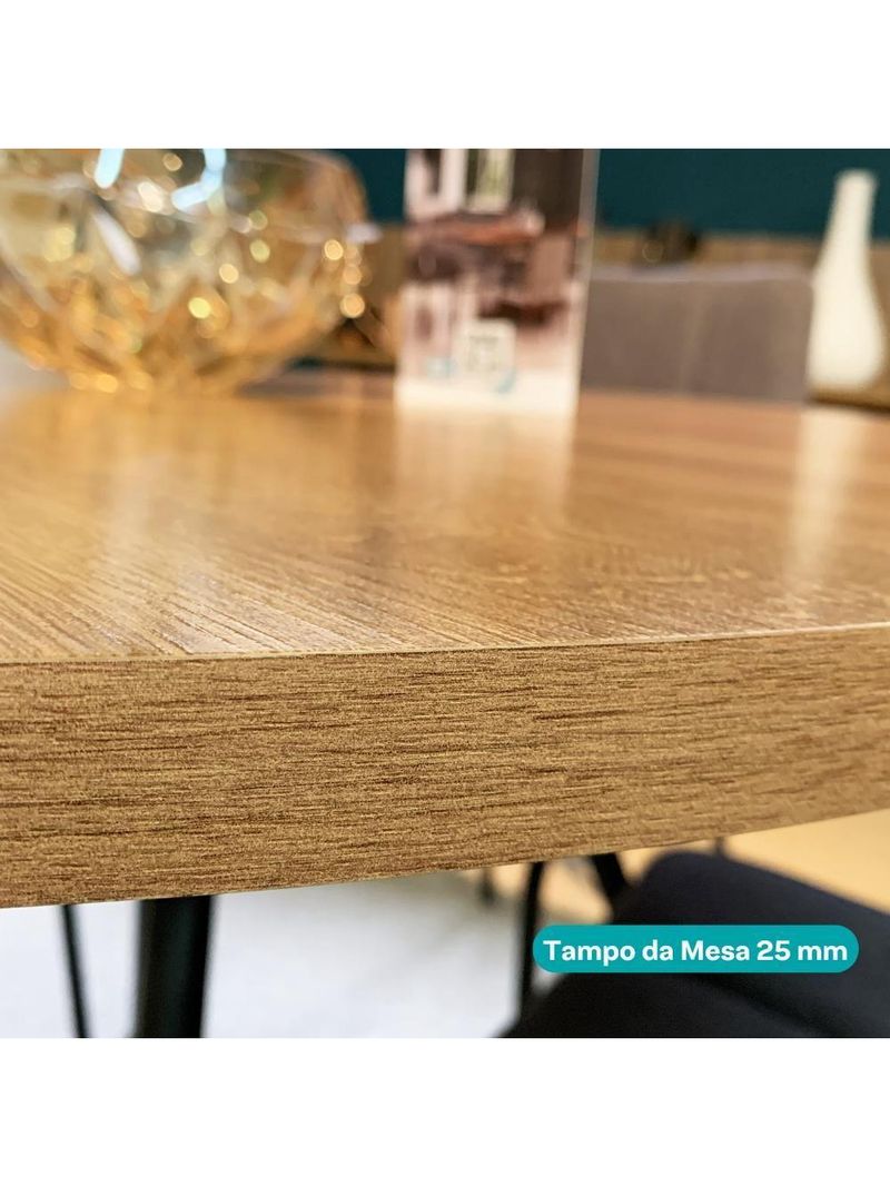 Conjunto Sala De Jantar 4 Cadeiras Verona Carraro Freijó Areia Rosê