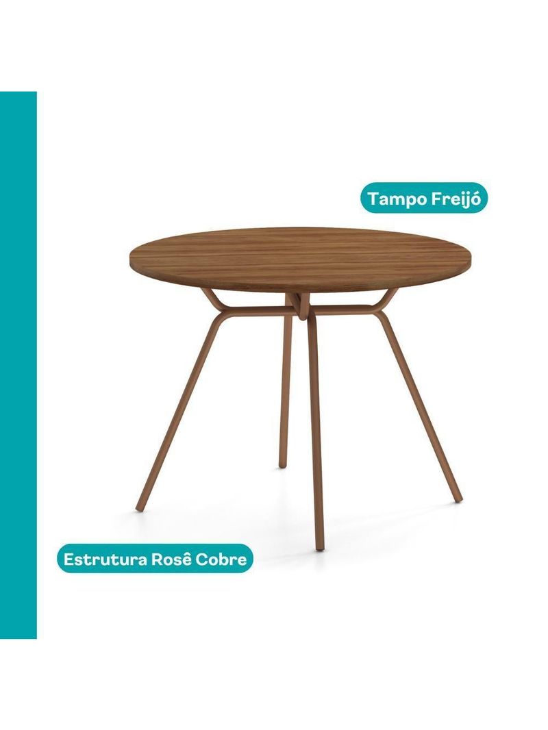 Conjunto Sala De Jantar 4 Cadeiras Verona Carraro Freijó Areia Rosê