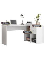 Escrivaninha Com Tampo Giratório 2 Gavetas Nt2060 Branco