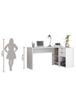 Escrivaninha Com Tampo Giratório 2 Gavetas Nt2060 Branco