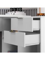 Escrivaninha Com Tampo Giratório 2 Gavetas Nt2060 Branco