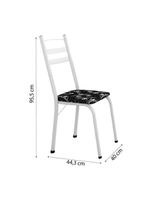 Conj De Mesa Com 4 Cadeiras 1,20m Branco/Granito Branco