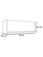 Armário Aéreo De Cozinha Para Geladeira 70cm Texas Branco - Lumil Móveis