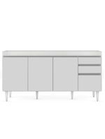 Balcão Gabinete 160Cm 4 Portas Arkansas Branco