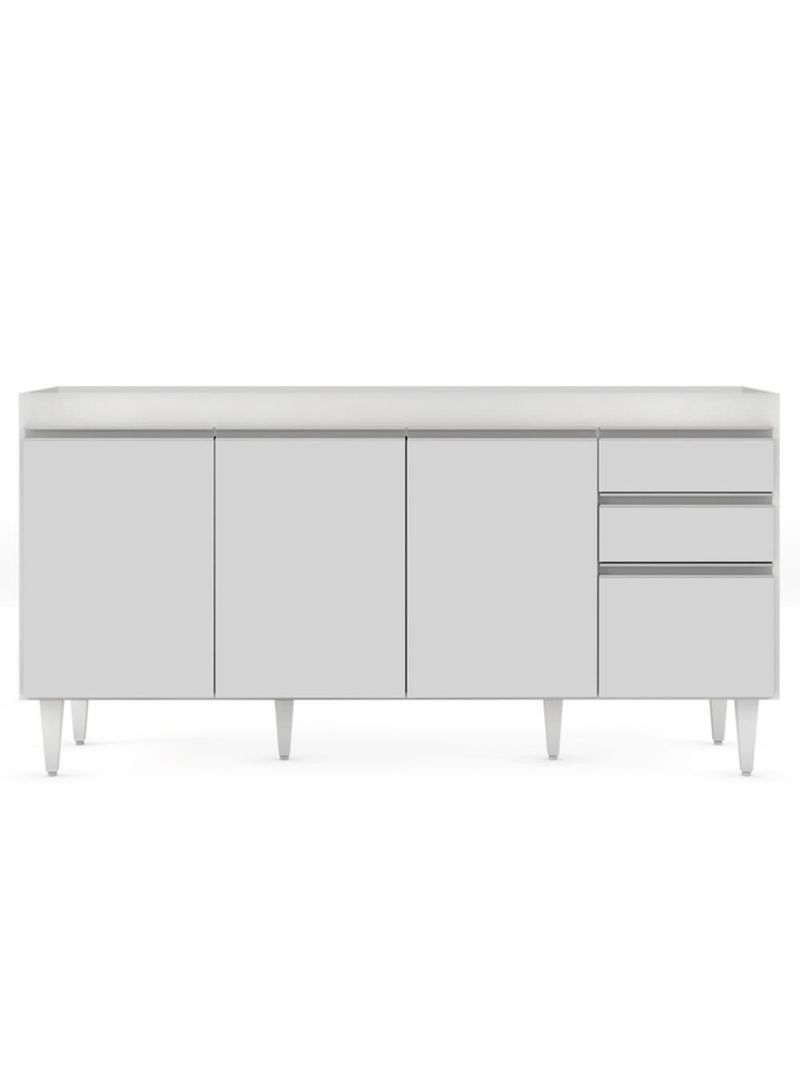 Balcão Gabinete 160Cm 4 Portas Arkansas Branco
