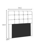 Cabeceira Estofada Cama Box Casal 140 cm Helena Suede Bege