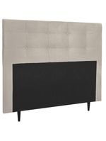 Cabeceira Estofada Cama Box Casal 140 cm Helena Suede Bege