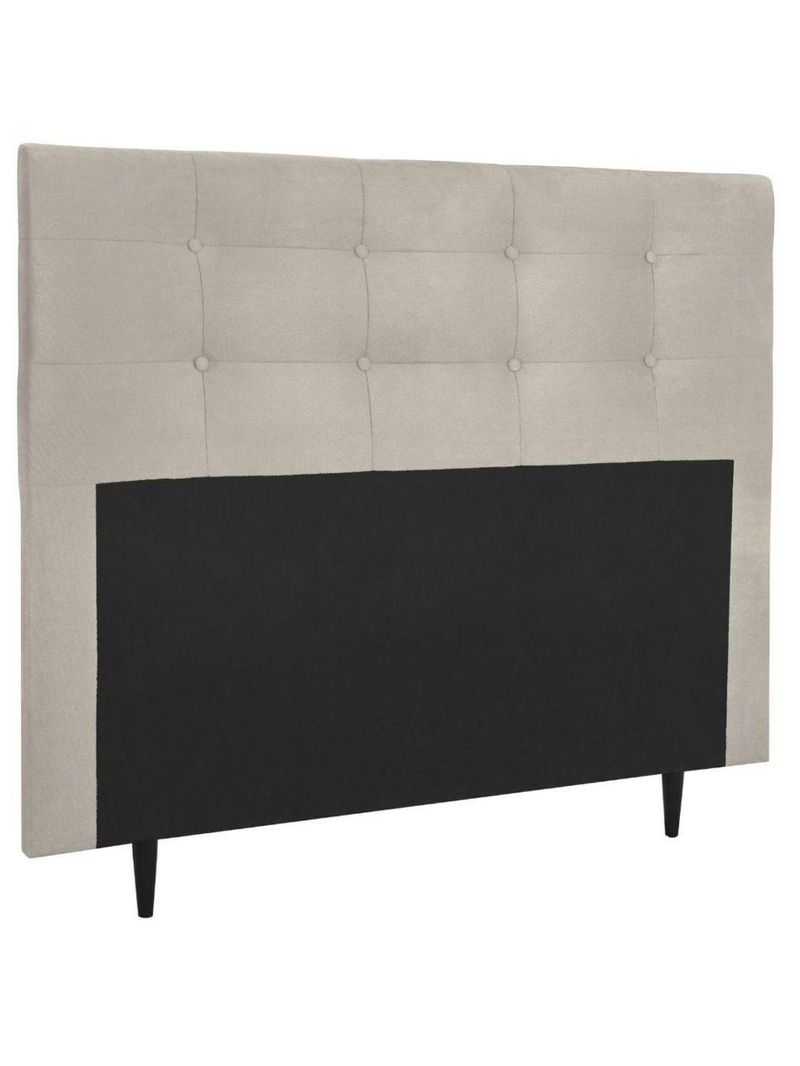 Cabeceira Estofada Cama Box Casal 140 cm Helena Suede Bege