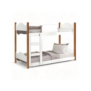 Beliche Encanto Branca e Nature com 02 Colchões - Gabrielli