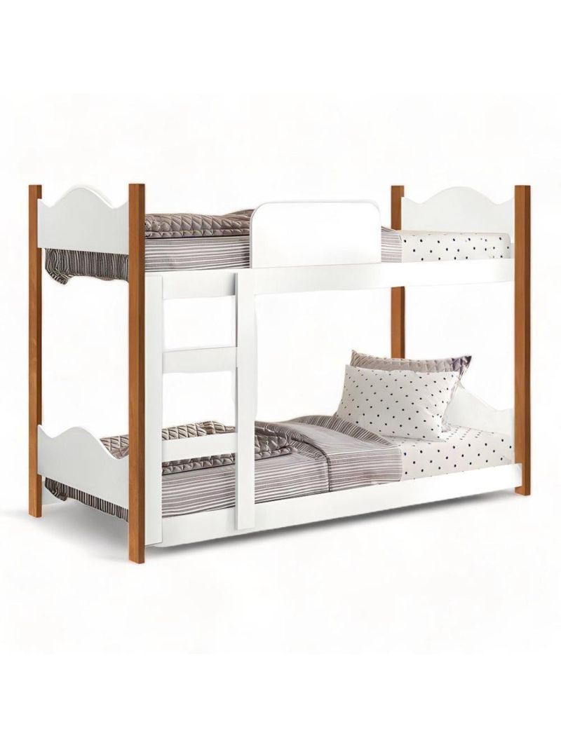 Beliche Encanto Branca e Nature com 02 Colchões - Gabrielli