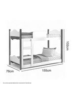 Beliche Encanto Branca e Nature com 02 Colchões - Gabrielli