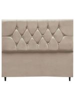 Cabeceira Cama Box Estofada Casal 140 Cm Geovana Suede Cor:bege