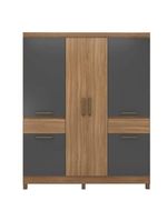 Guarda-Roupa Casal Máua Amêndola Grafito Prime – Demóbile