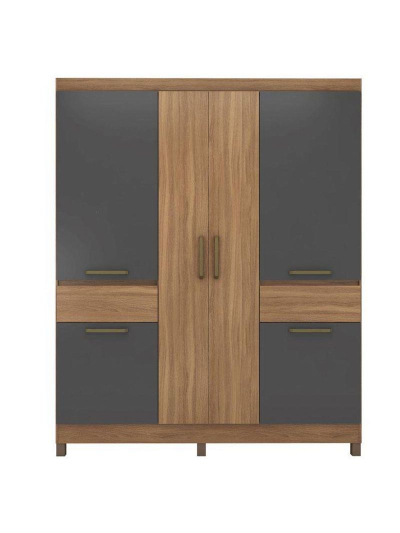 Guarda-Roupa Casal Máua Amêndola Grafito Prime – Demóbile