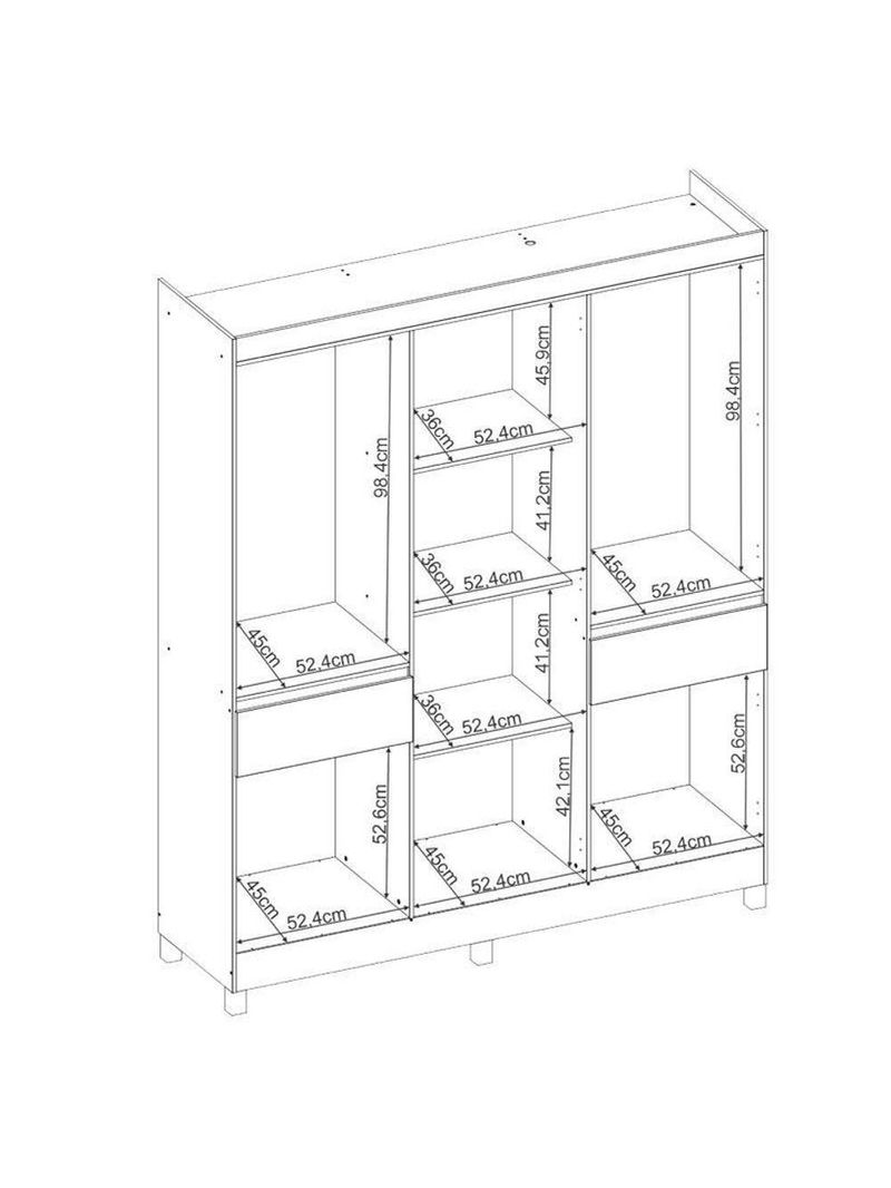 Guarda-Roupa Casal Máua Amêndola Grafito Prime – Demóbile