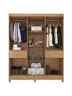 Guarda-Roupa Casal Máua Amêndola Grafito Prime – Demóbile