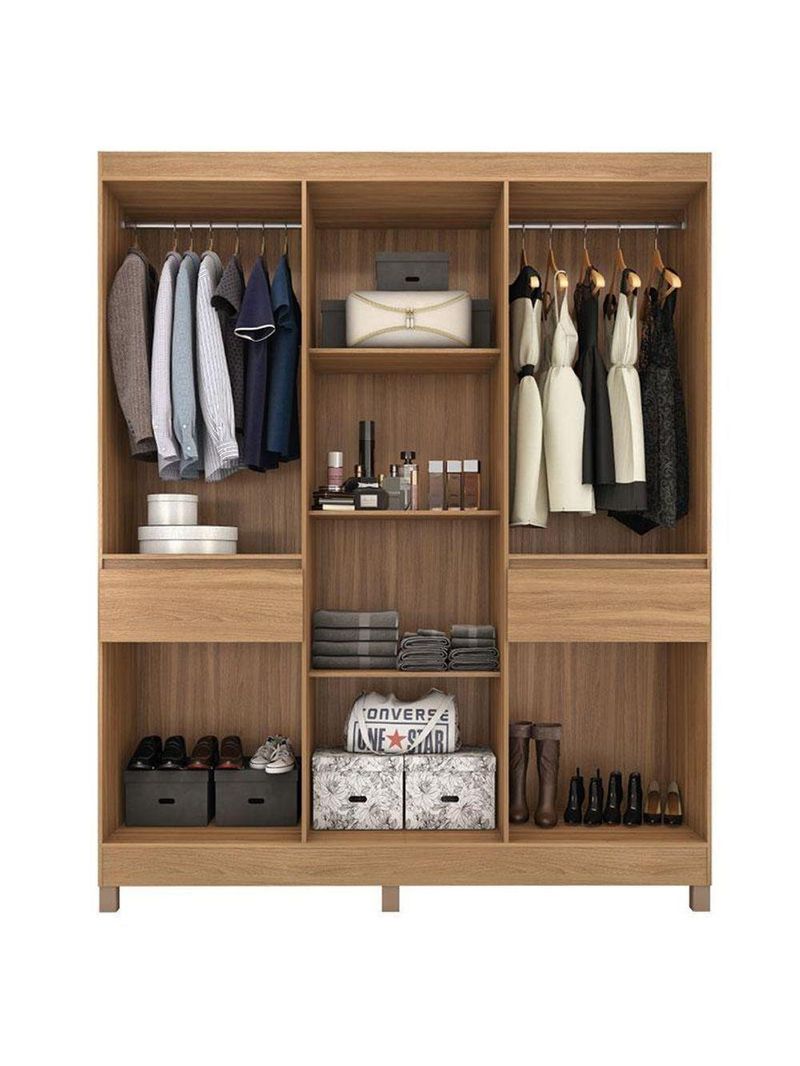 Guarda-Roupa Casal Máua Amêndola Grafito Prime – Demóbile
