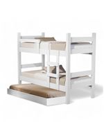 Beliche Letícia Branco com Auxiliar e 03 Colchões Cambel