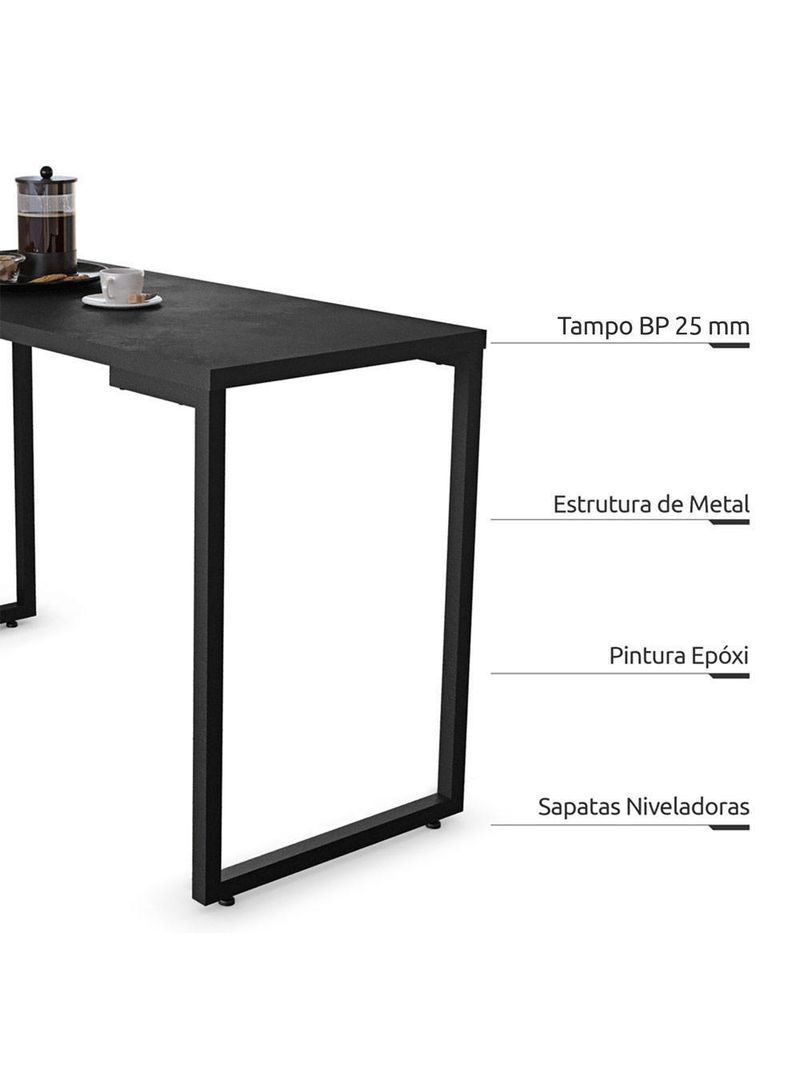 Mesa De Cozinha Multiuso Lanche Rápido Estilo 120x50cm