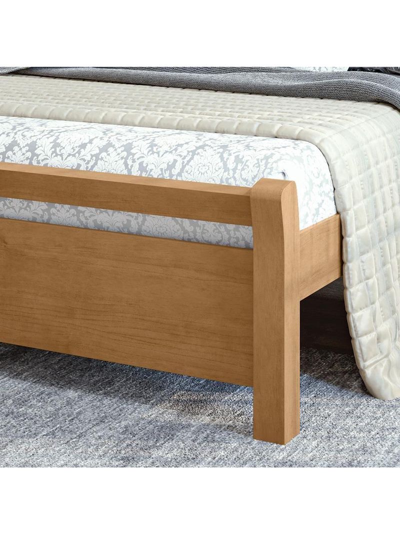 Cama De Casal Madeira Amêndoa Reali Lopas Amêndoa