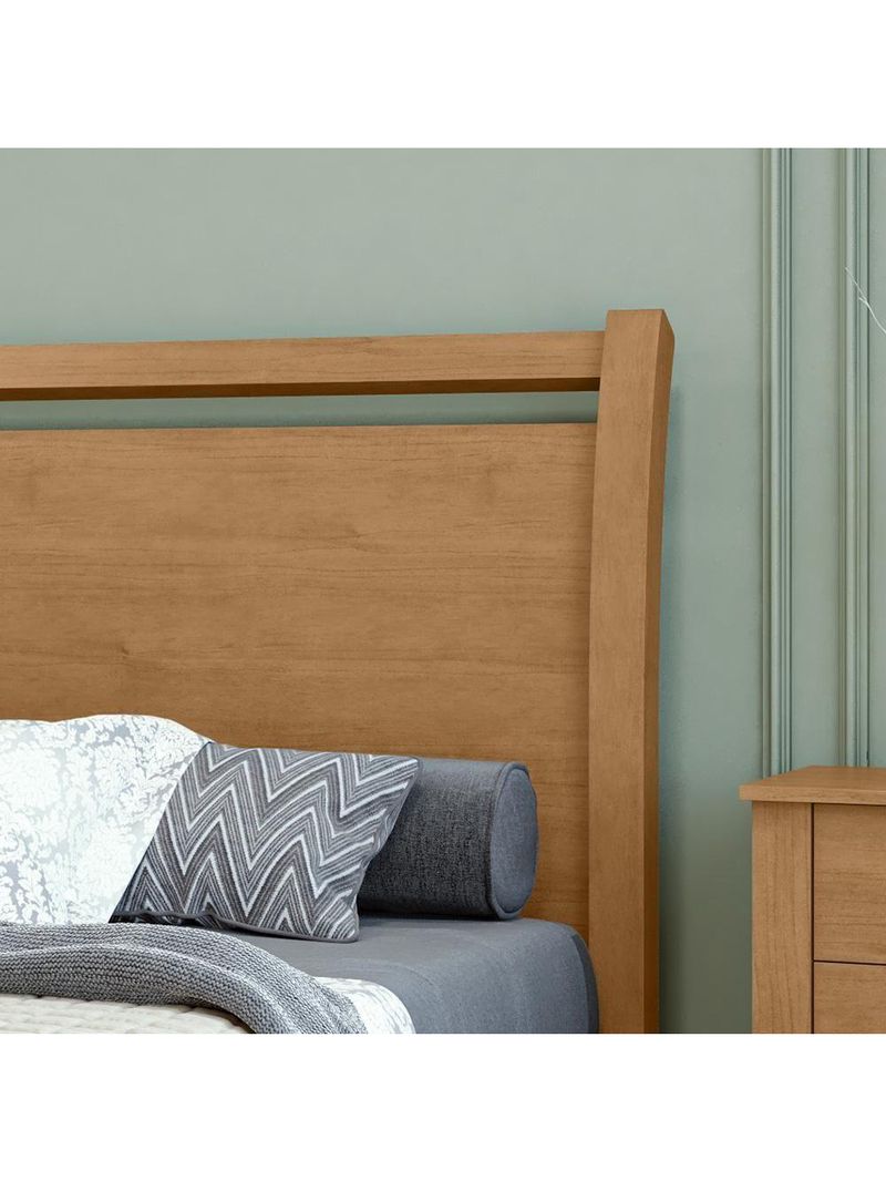 Cama De Casal Madeira Amêndoa Reali Lopas Amêndoa