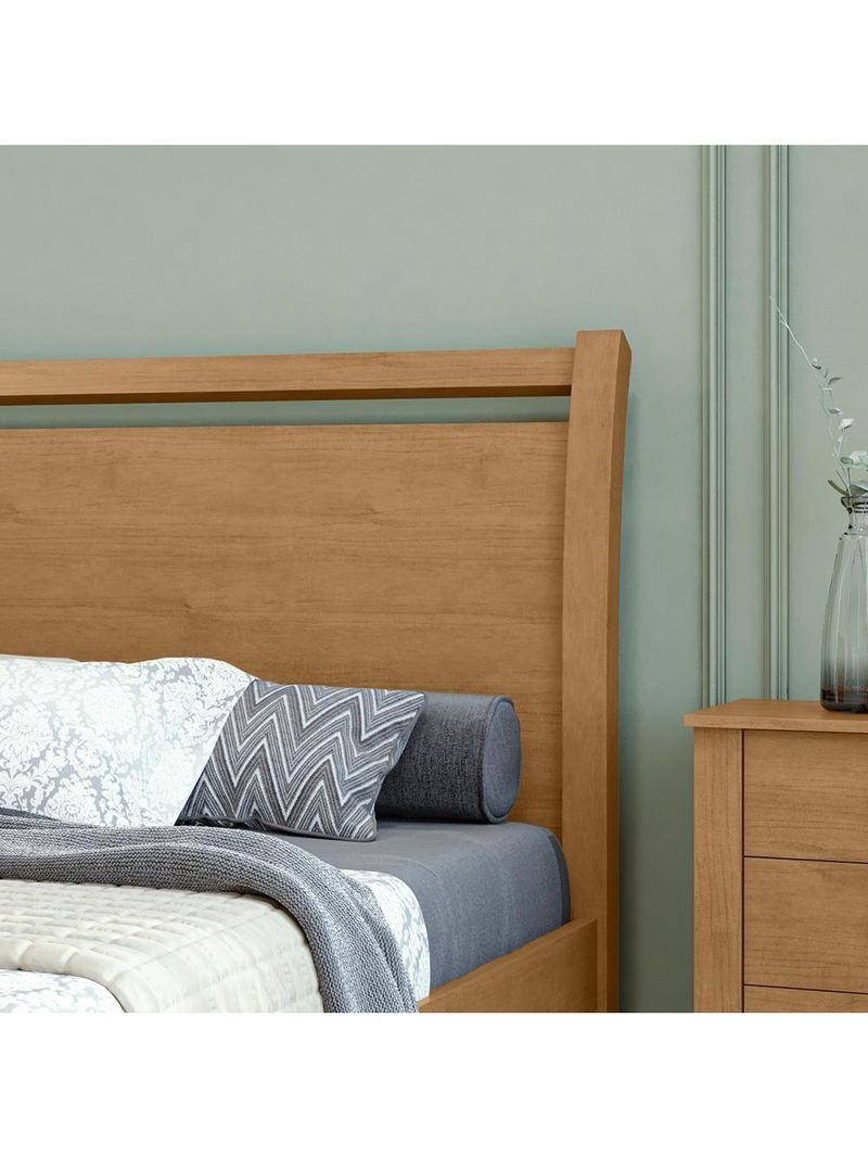 Cama De Casal Madeira Amêndoa Reali Lopas Amêndoa