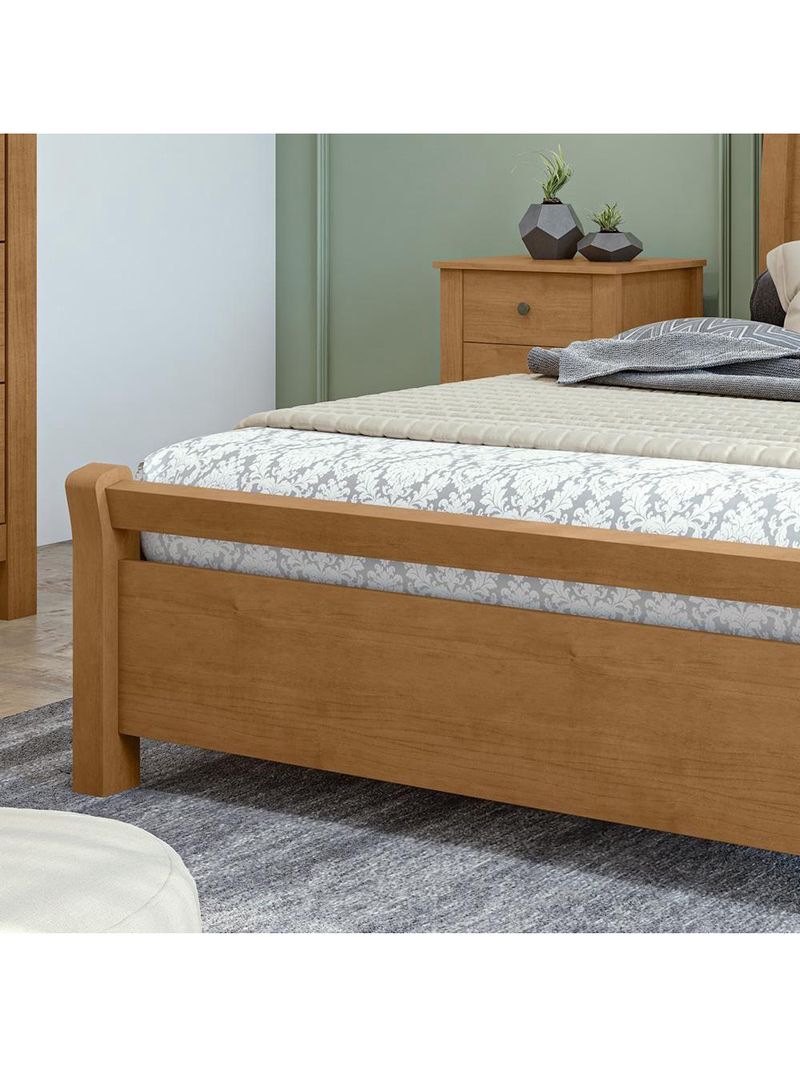 Cama De Casal Madeira Amêndoa Reali Lopas Amêndoa