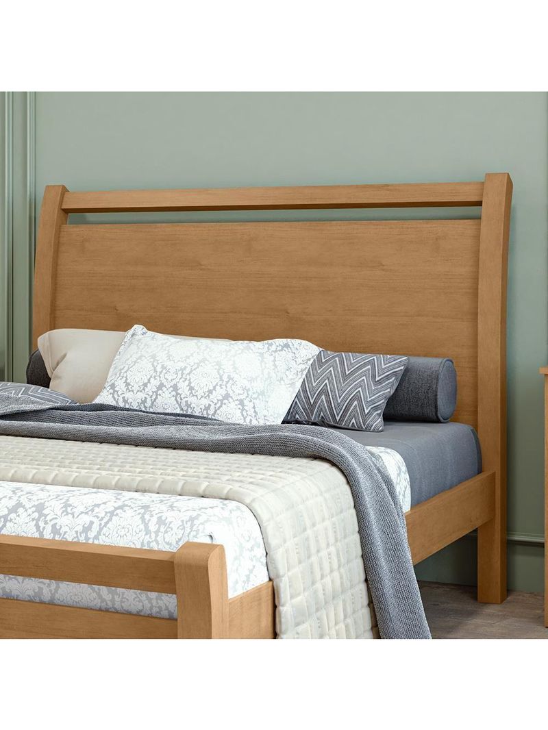 Cama De Casal Madeira Amêndoa Reali Lopas Amêndoa