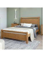 Cama De Casal Madeira Amêndoa Reali Lopas Amêndoa