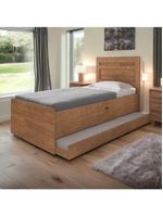 Cama Baú Larissa Solteiro Naturale Com Auxiliar Framar