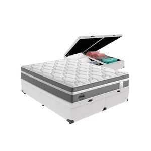 Cama Box Baú Queen E Colchão Molas Ensacadas Berlim Probel
