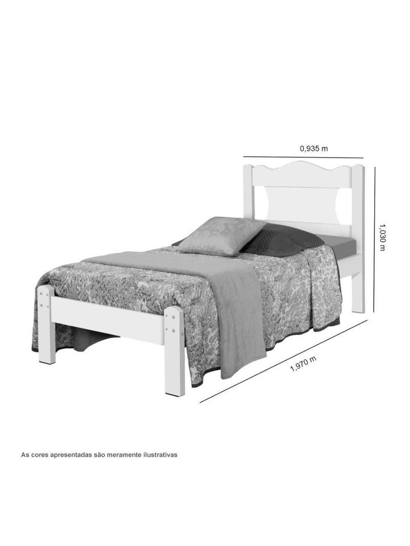 Cama Solteiro Munique Nature Gabrielli