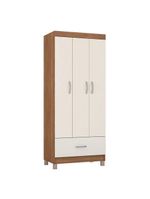 Guarda Roupa Solteiro Ambiente Prince Amêndola Touch Off White – Demóbile